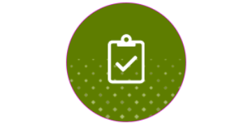 green icon of clipboard