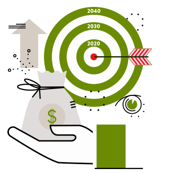Image of a Dart Board representing Target Date Funds